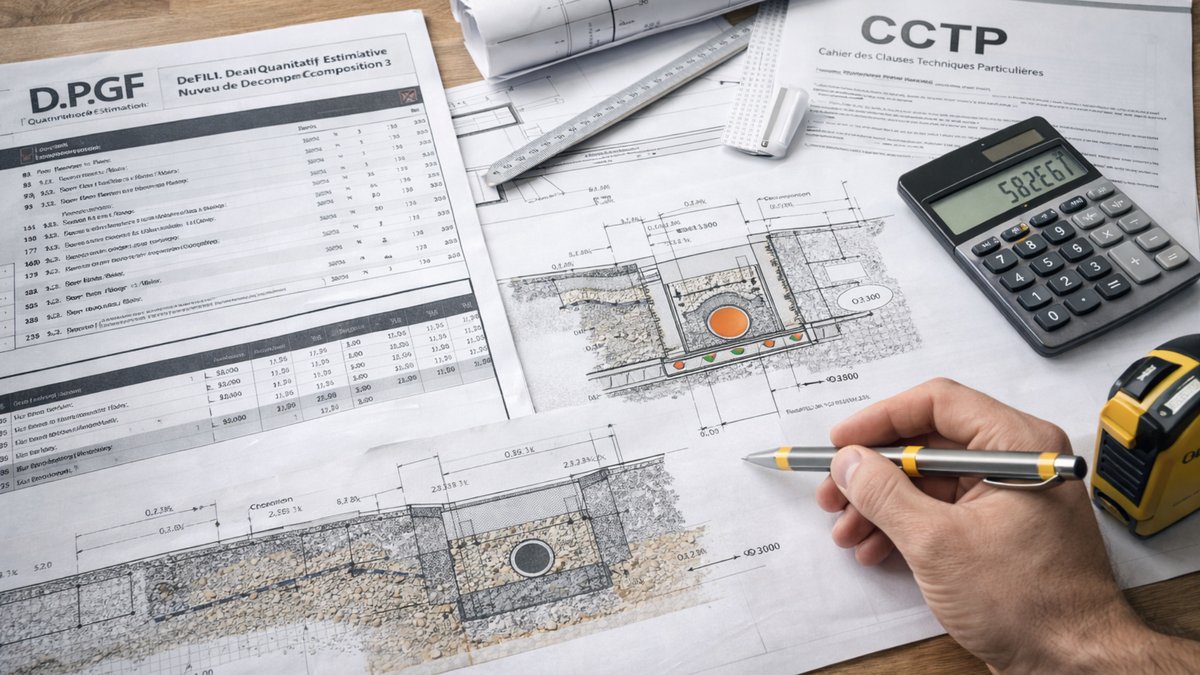 Plans d’exécution, DPGF et CCTP (quantitatifs)